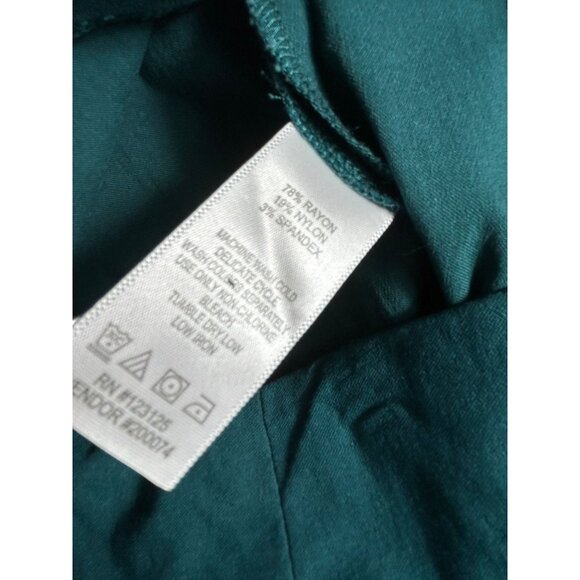 Chadwicks of Boston Bootcut Pants Teal Women's Sz 4 Wide Flare Bottoms - Picture 7 of 8